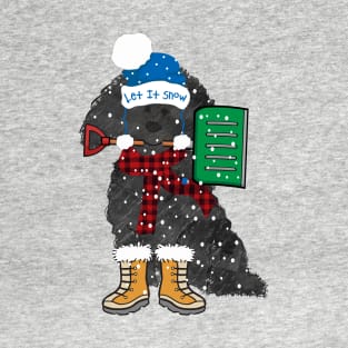 Let It Snow Winter Labradoodle Dog T-Shirt